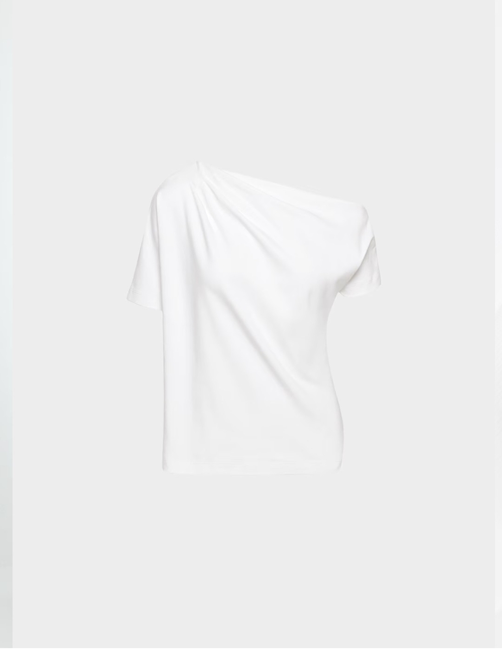 Asymmetric One-Shoulder White Top
